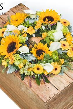 Sunflower and Calla Lily Wreath 