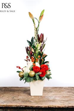Yuletide Rose Arrangement