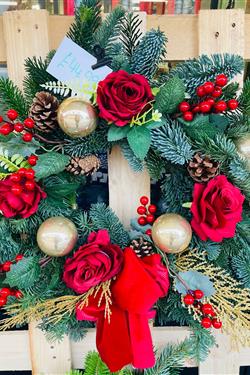 Velvet Christmas Spruce wreath