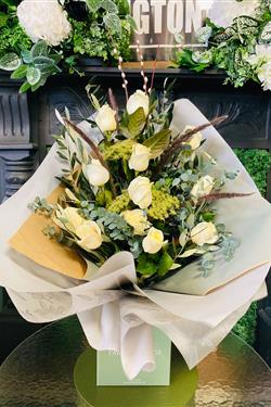 Dozen white rose Bouquet 